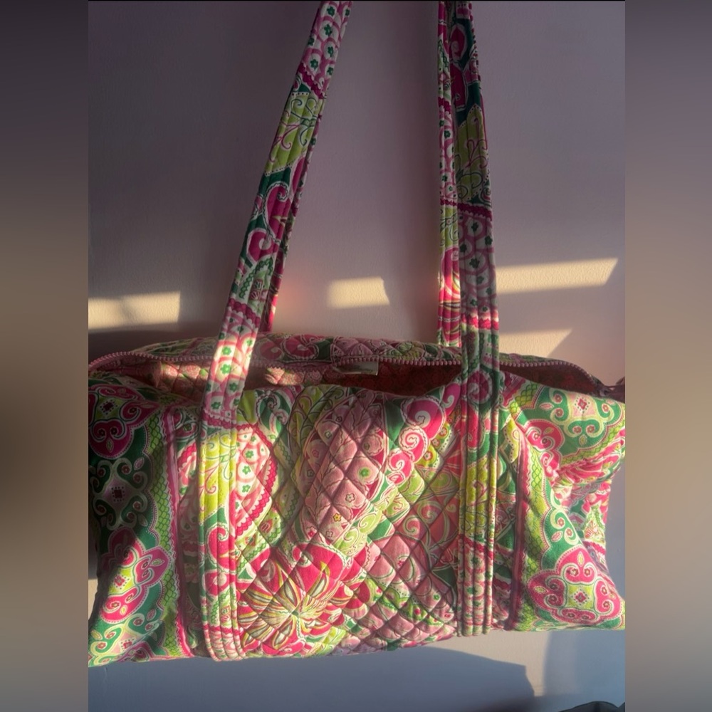 Vera Bradley Pinwheel pink duffel bag